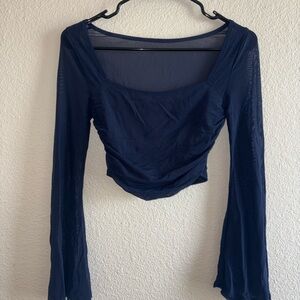 Elegant Navy Blue Women's Top